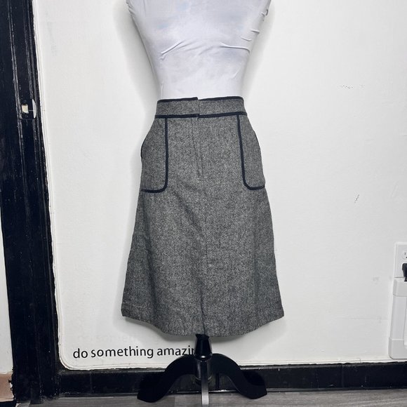 Ann Taylor Loft 87% Wool Gray Skirt Size 6 - Picture 2 of 9